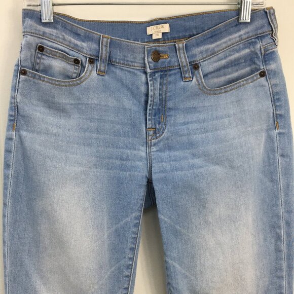 J.Crew Stretch Light Wash Mid Rise Boyfriend Jean Size 2 (26) EXCELLENT - Picture 2 of 9